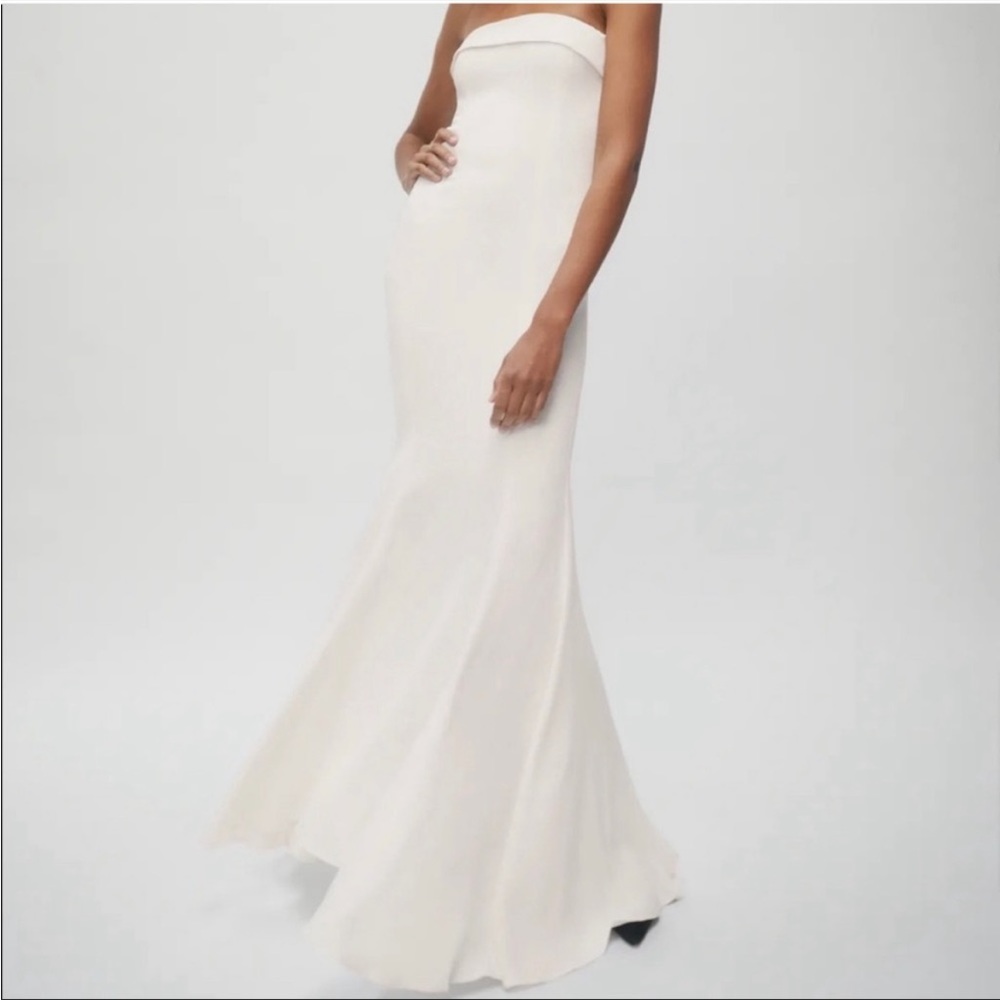 NEW NWT Reformation Lorrane Strapless Dress Gown